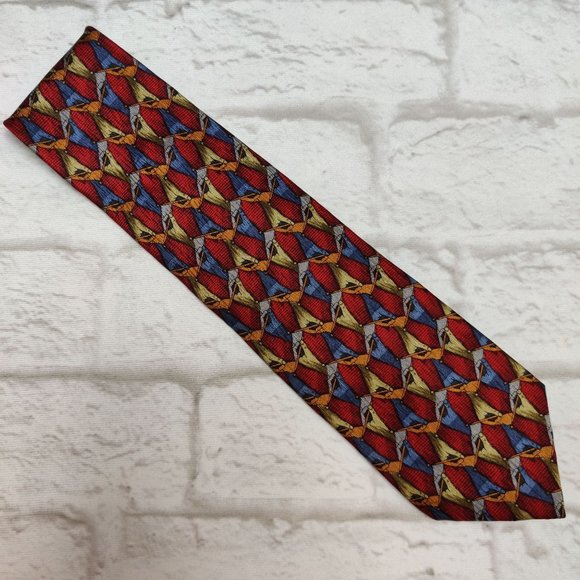 Vintage Christopher Reeve Mens Necktie Ted Danson Hand Writing Statement Tie USA - Picture 2 of 7